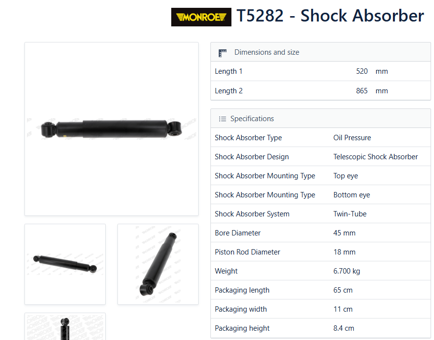 کمک شاسی عقب رنو t 5282 منرو